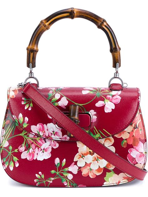 gucci red flower bag|Gucci handbag flowers.